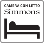 Camera con letto Simmons